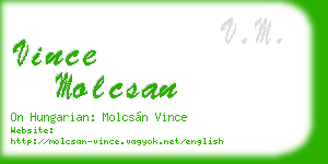 vince molcsan business card